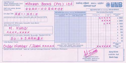 bank draft refund bookstore millions Sri Books Lanka of online with Makeen