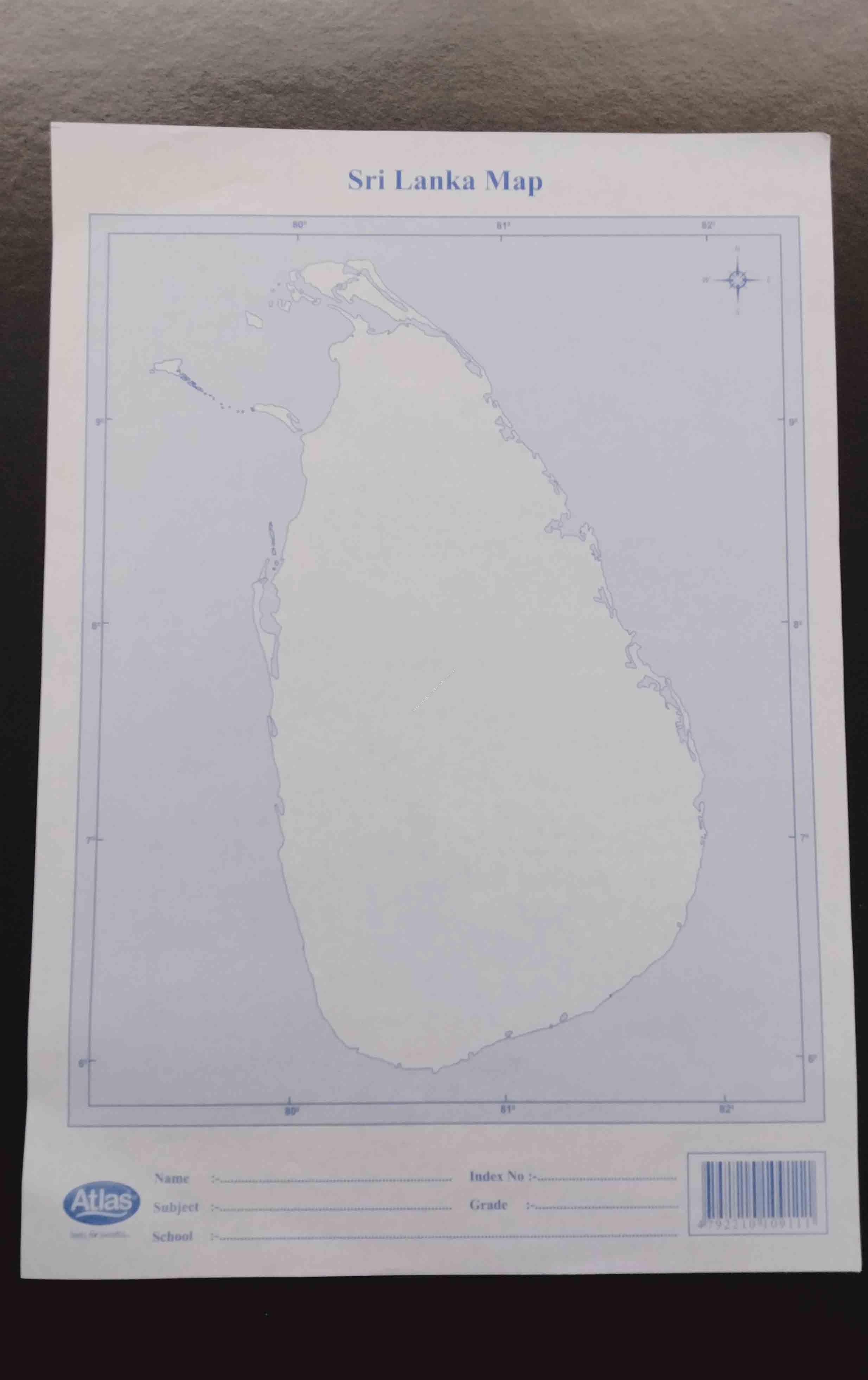 ATL PAPER MAP SL. OUTLINE 100 SH - 0040