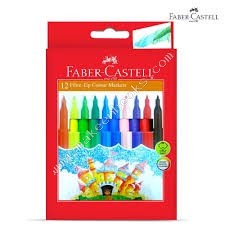FIBRE TIP PENS - FROLIC SET OF 12 FABER CASTELL
