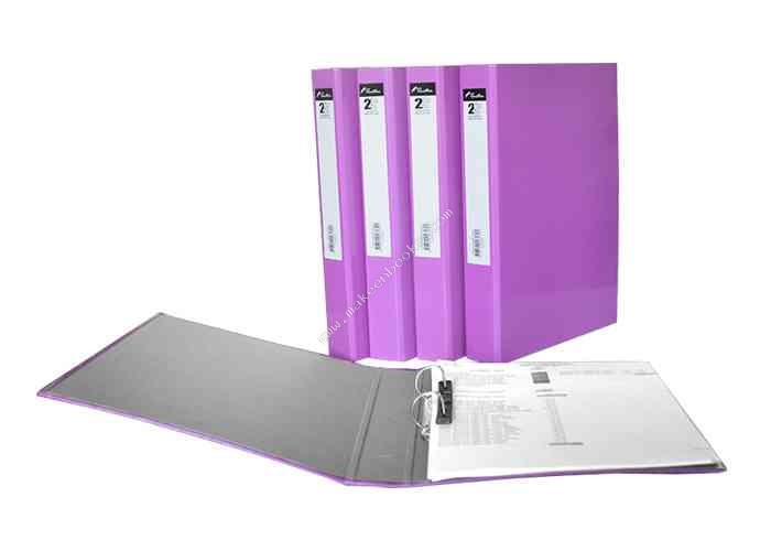 FILE - 2 RING ASORTED COL LAMI A4