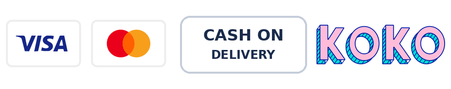 Visa, Mastercard, Cash on Delivery and KOKO