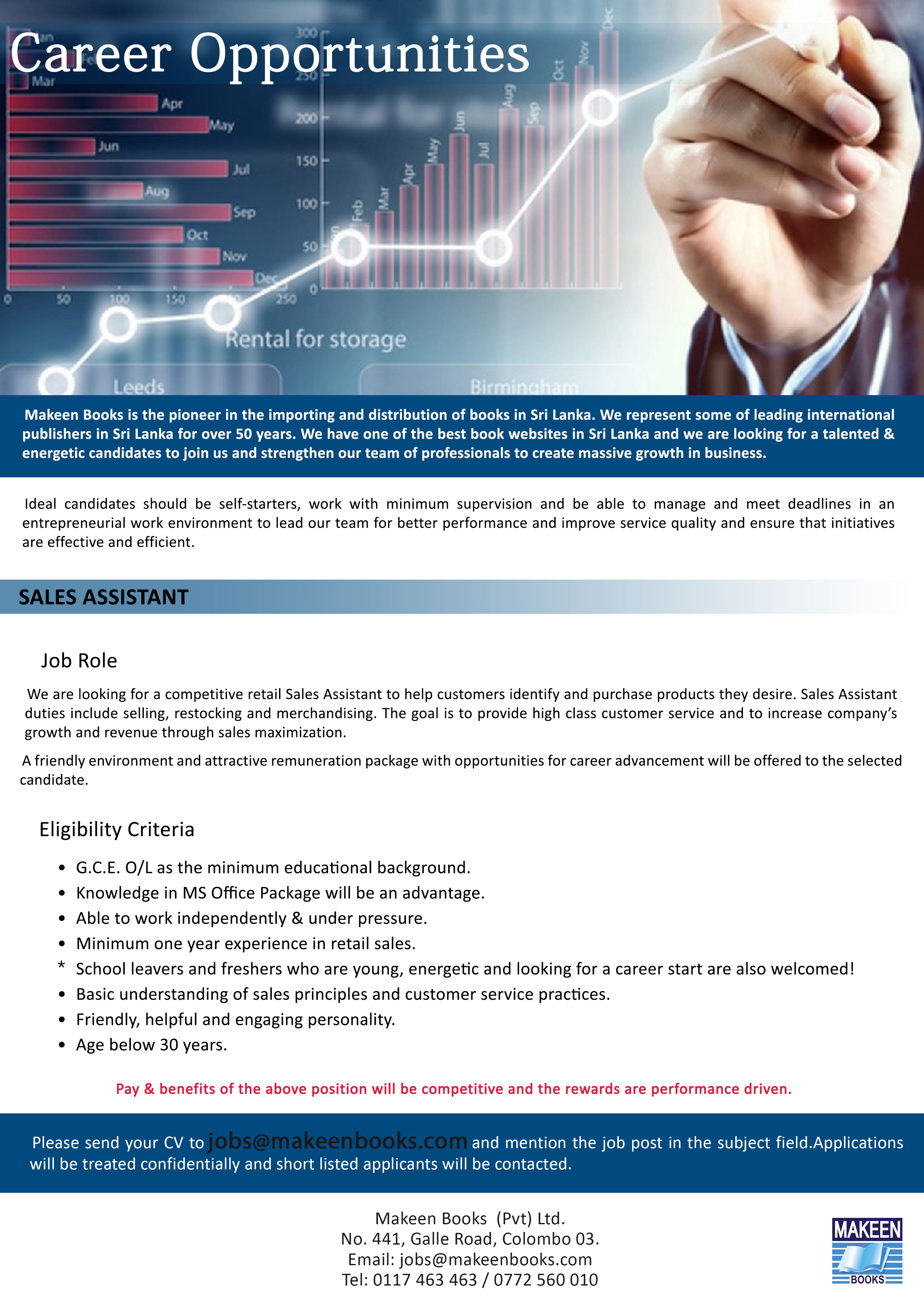Sales Assistant vacancy artwork