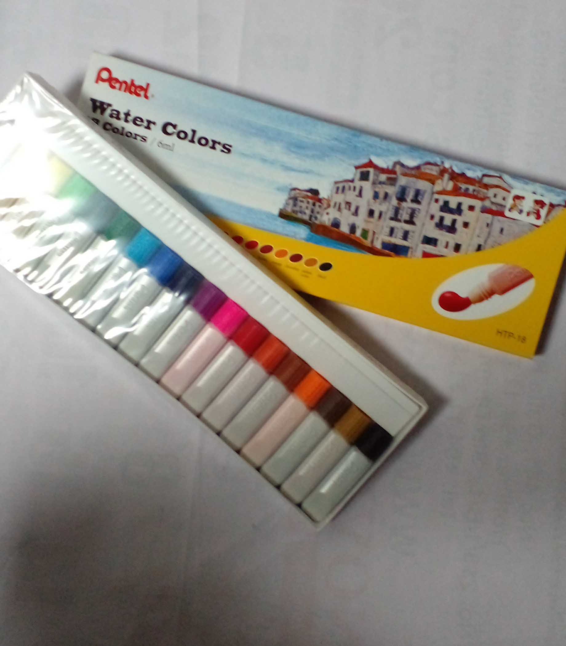 WATER COLOUR - PENTEL 18 COLOURS - 008000245