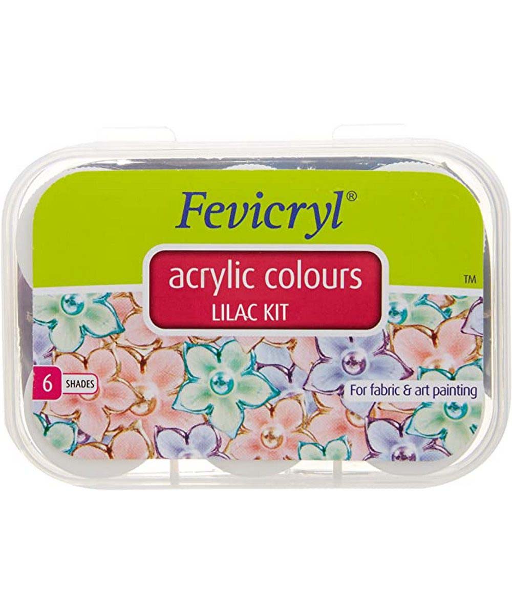 FABRIC PAINT - FEVICRYL LILAC KIT 10ML x 6 CLR - 008000308