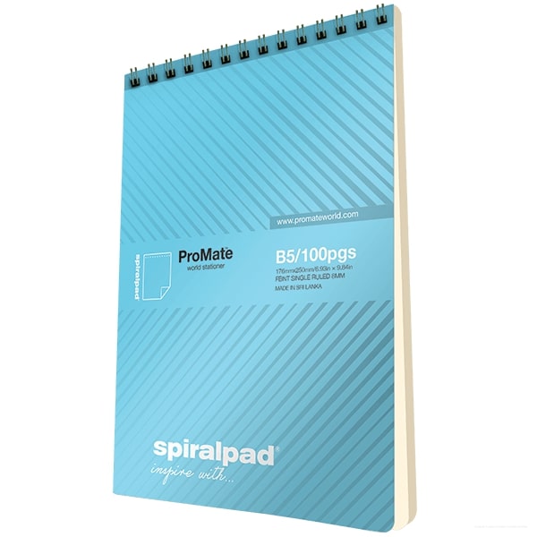 NOTE BOOK - B5 SPIRAL SHORT 100PGS PRO - 008000348