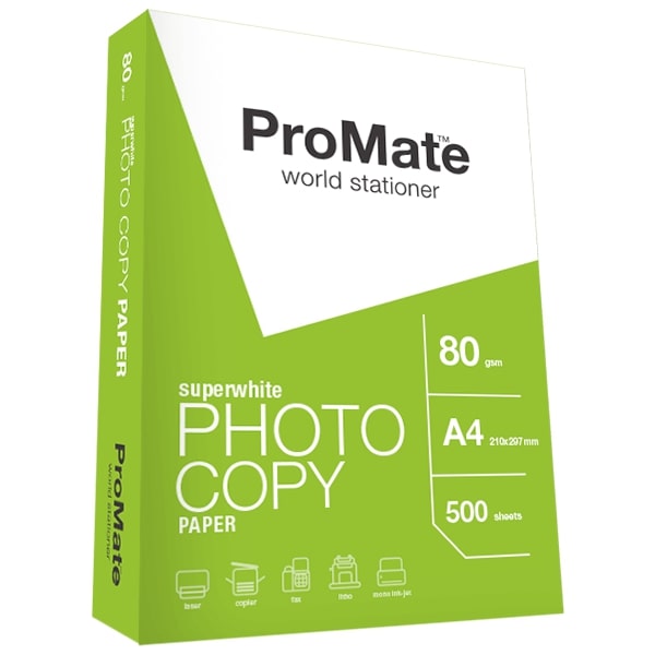 PAPER - PHOTOCOPY A4 - 80GSM PROMATE - 008000909