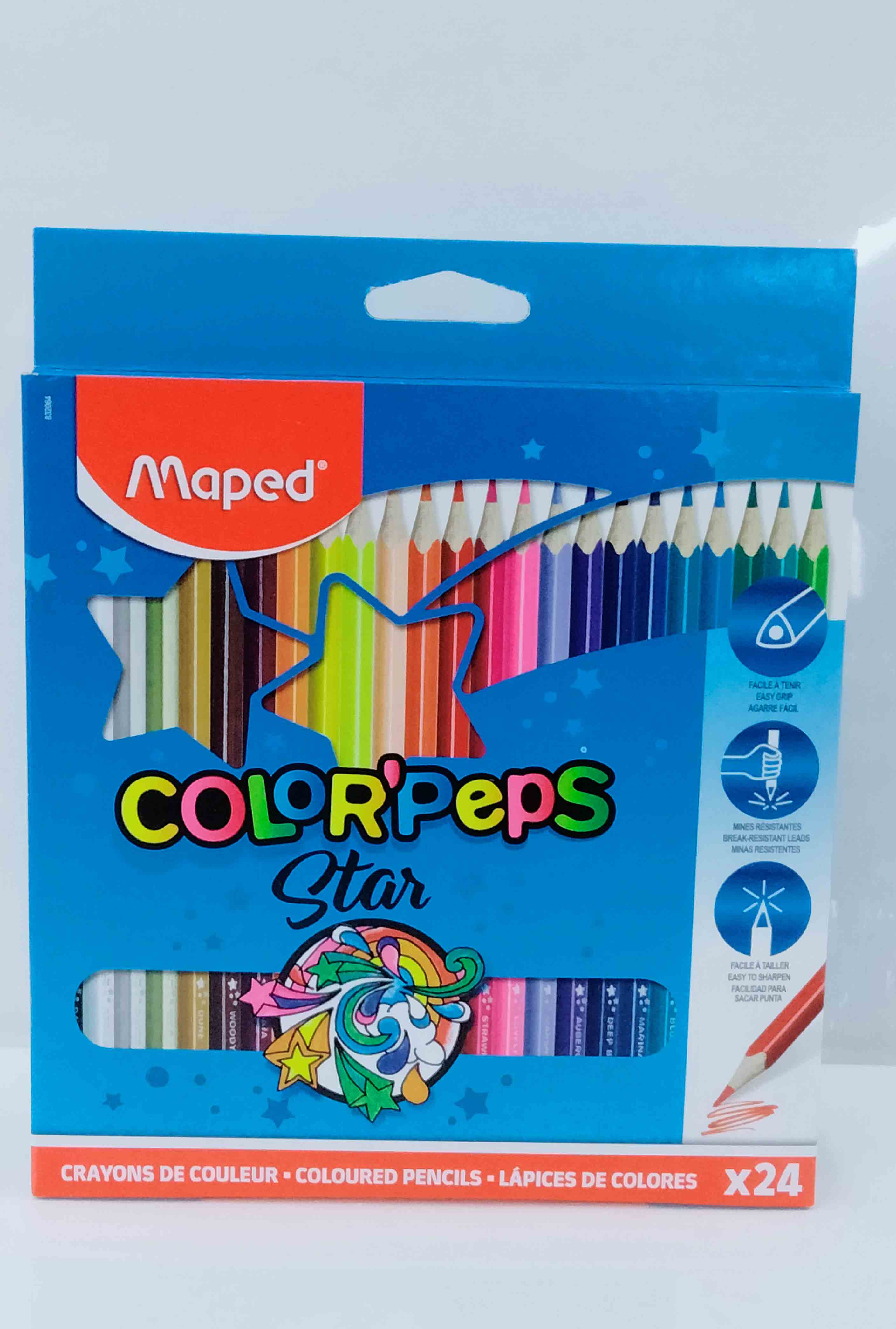 PENCIL - MAPED 24 COLOUR PEPS - 008001481