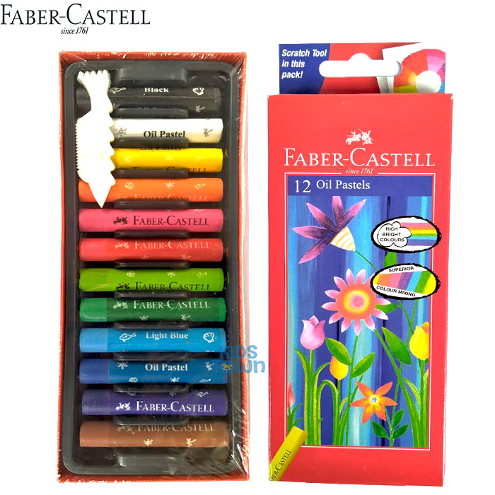 OIL PASTEL - JUMBO OIL PASTEL SET OF 12 FABER CASTELL - 008002666