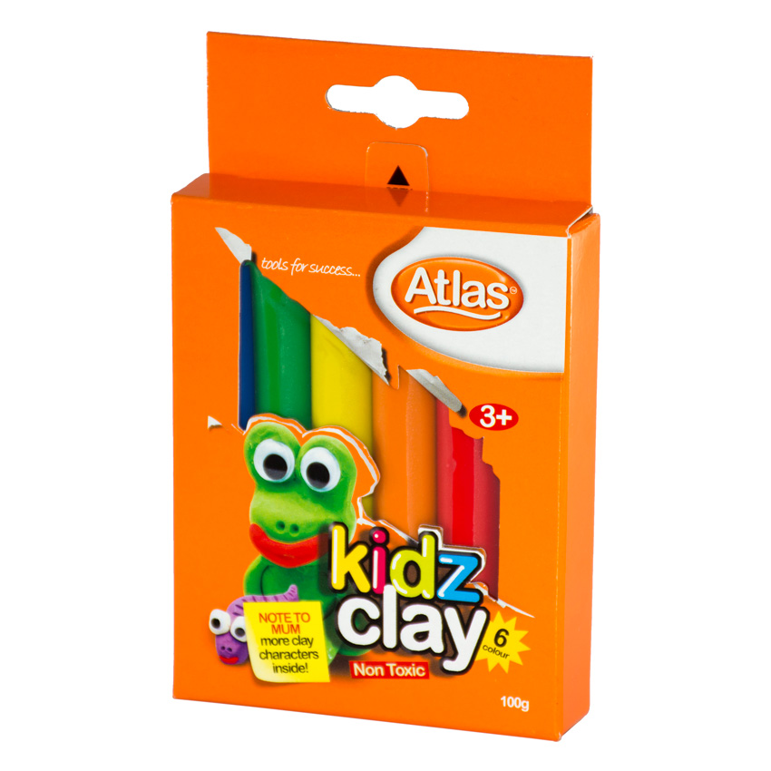 CLAY - ATLAS KIDZ CLAY 6 COLOURS - 008004507