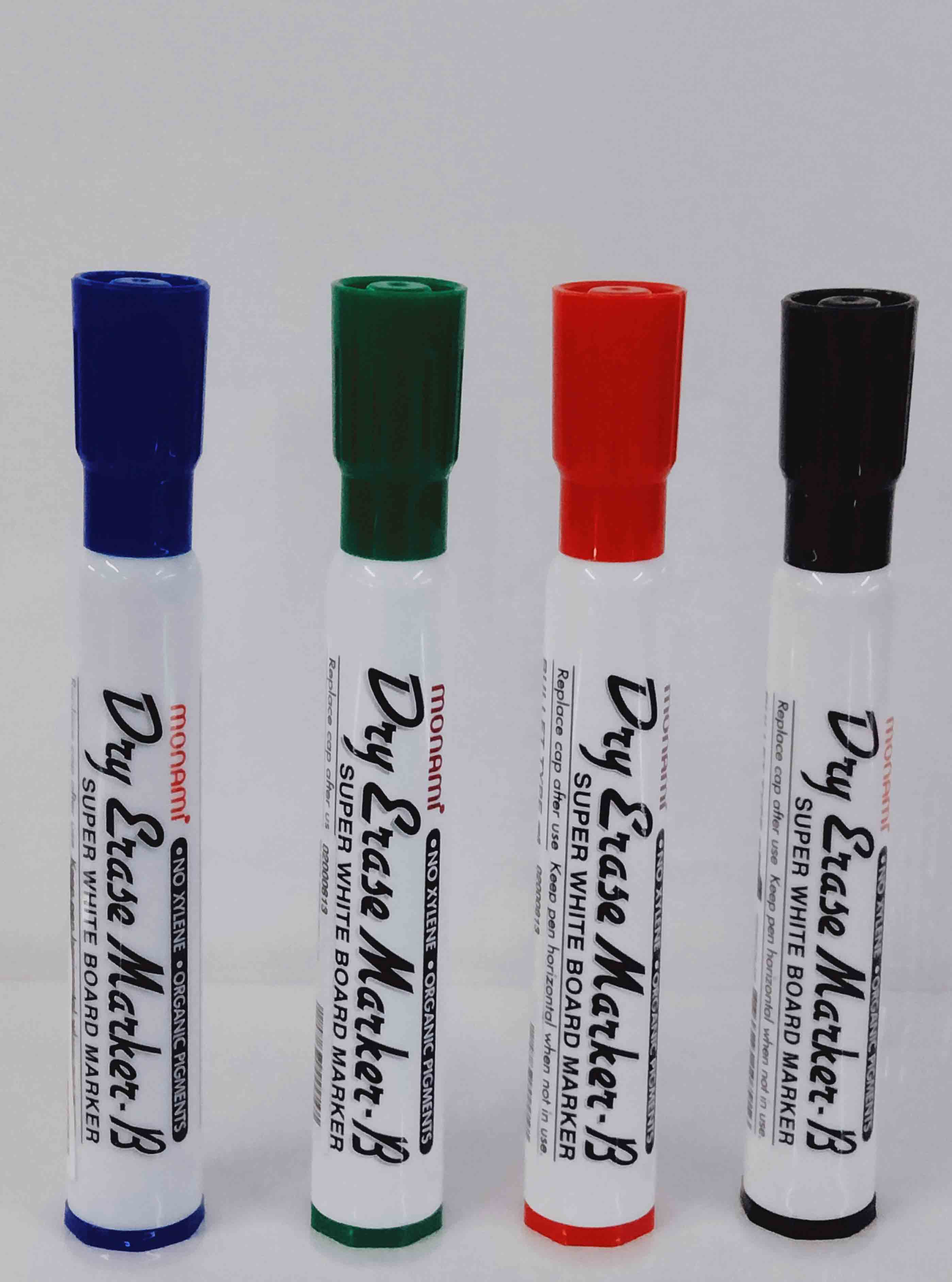 MARKER - MONAMI WHITE BOARD BLK/BLU/RED/GRE - 008004766