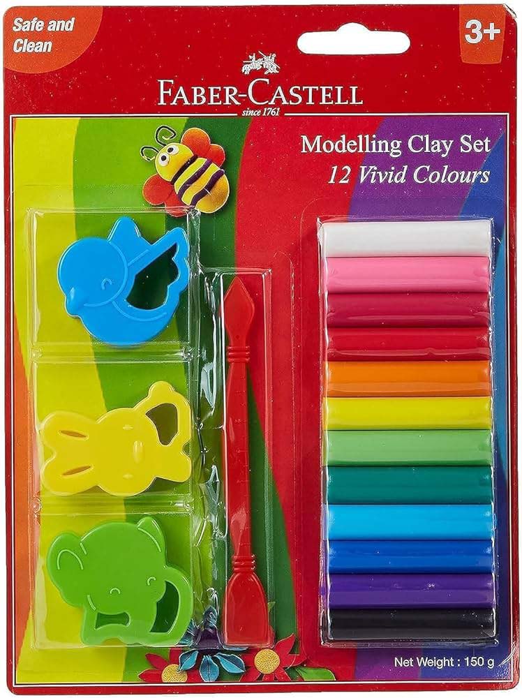 CLAY - 12 MODELLING 150g FABER CASTELL - 008004862