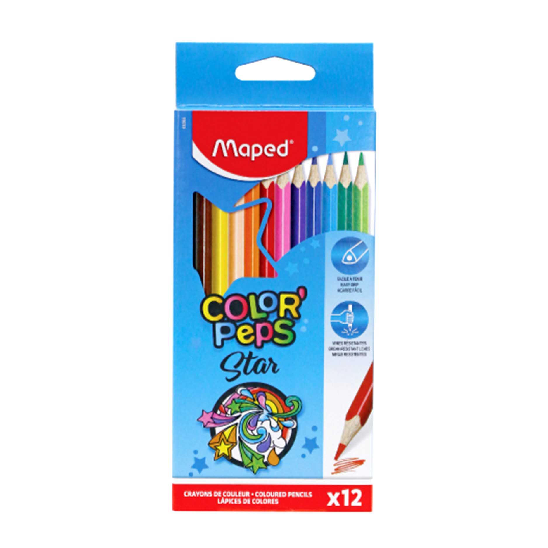 PENCIL - COLOUR PENCILS COLOR PEPS X12 (MAPED) - 008005699