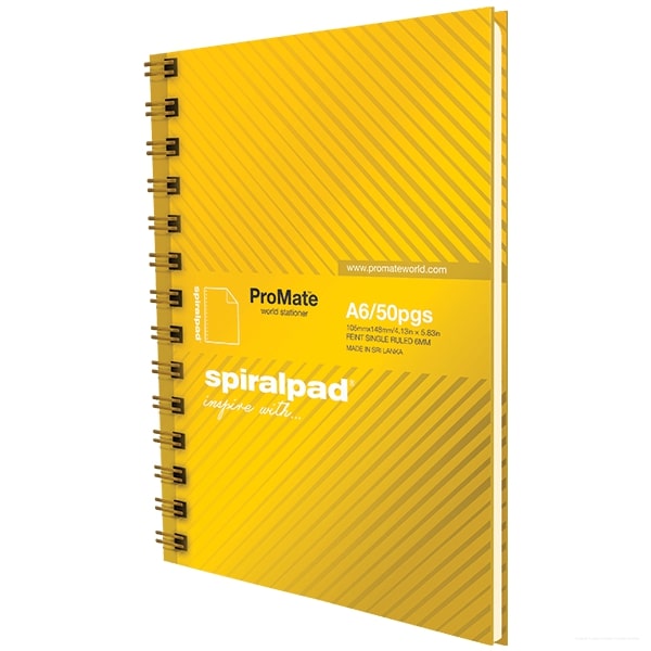 NOTE BOOK - A6 HARD COVER SPIRAL 100PGS PRO - 008005966