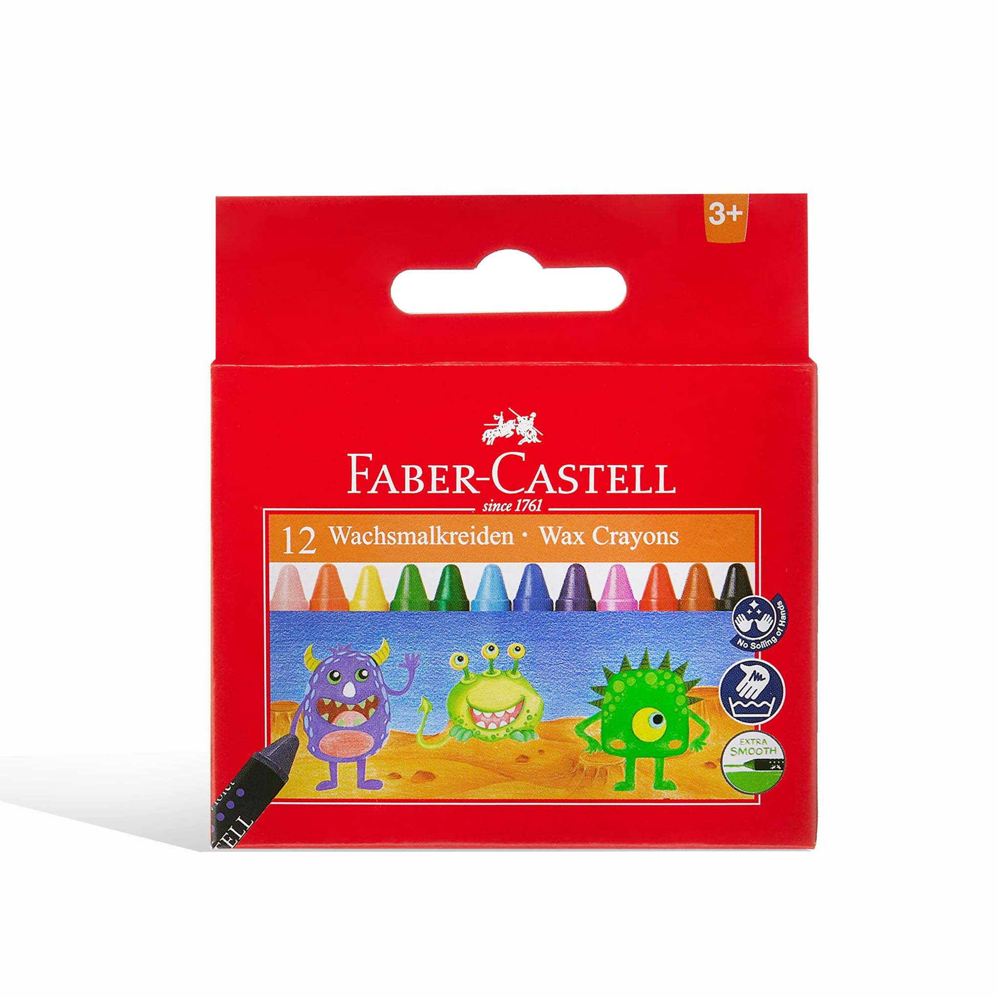 CRAYONS - REGULAR WAX 12 75MM FABER CASTELL - 008007045