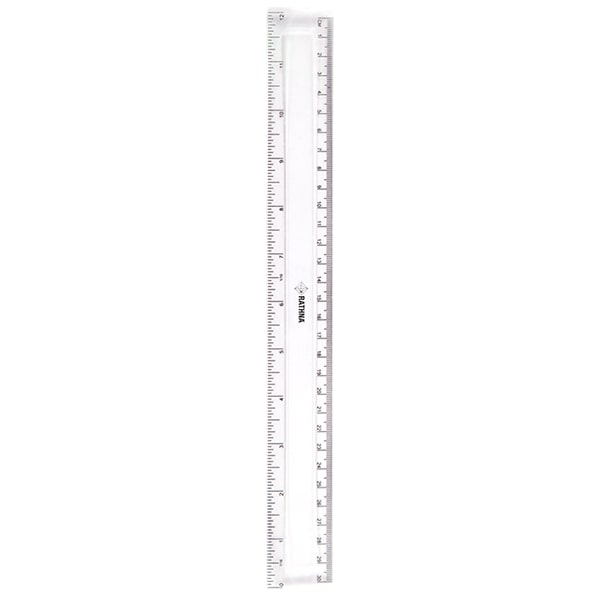 MANGO 12 PLASTIC RULER CLEAR (MODEL NO_1258) - 008007466