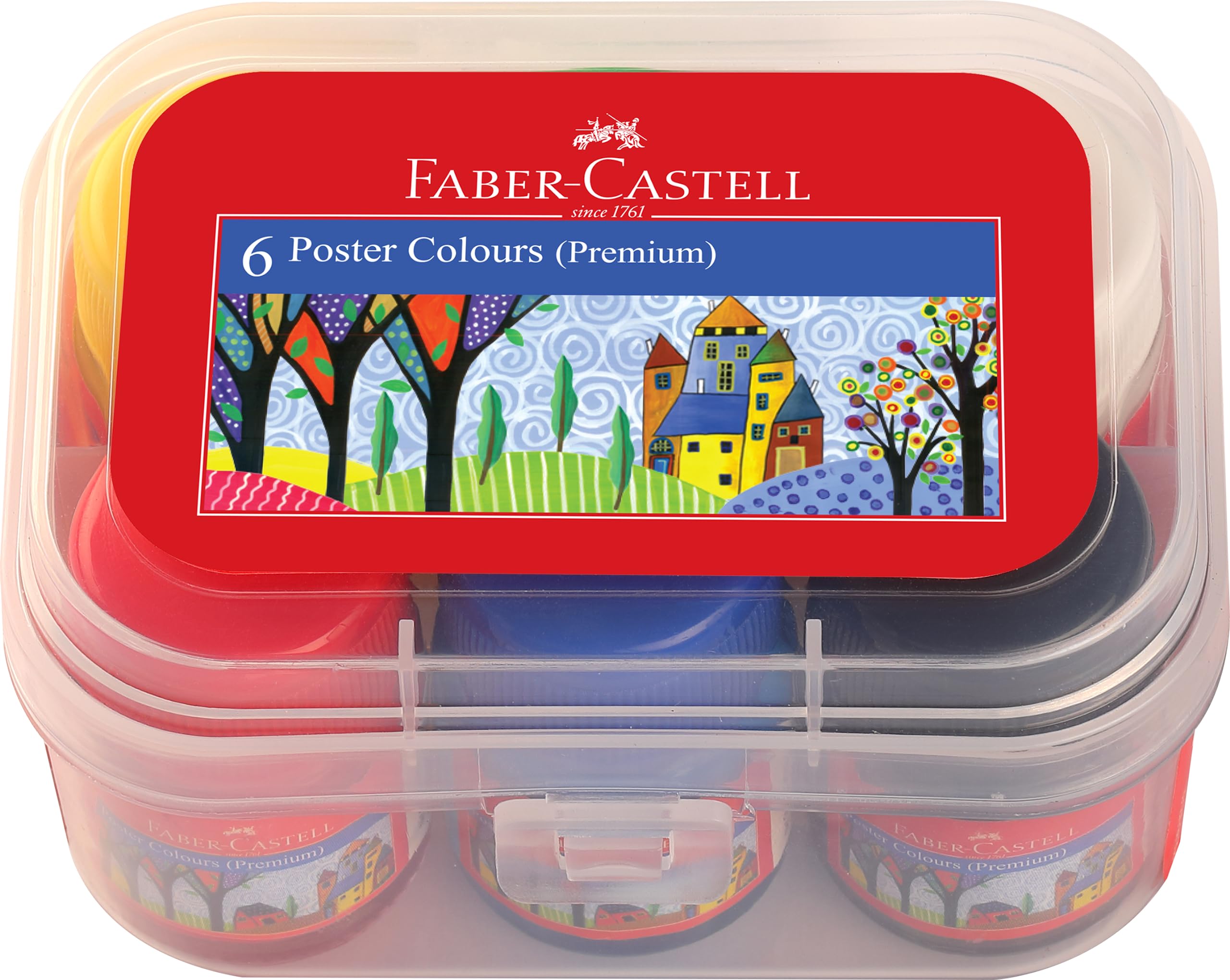 POSTER COLOUR - FABER CASTELL SET OF 6 TIN - 008008107