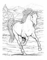 Wonderful World of Horses Coloring Book -  John Green - 9780486444659