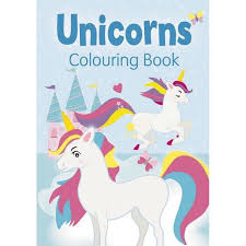UNICORNS COLOURING BOOK (BLUE) - 9781788240413