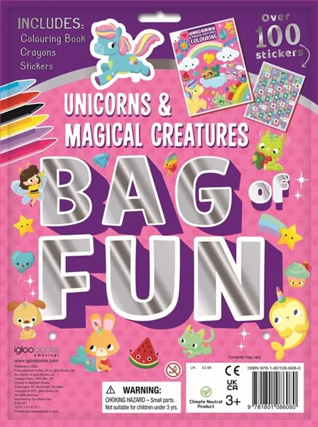 Unicorns & Magical Creatures Colouring Book Fun Pack - 9781801086080