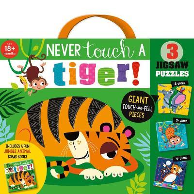 NEVER TOUCH A TIGER - BOOK AND PUZZLES - 9781803372358