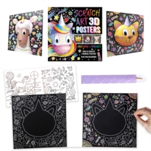 Scratch Art 3D Posters: Unicorn & Friends - 9781837956531