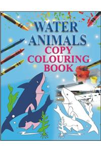 COPY COLOURING BOOK - WATER ANIMALS - 9788189852344
