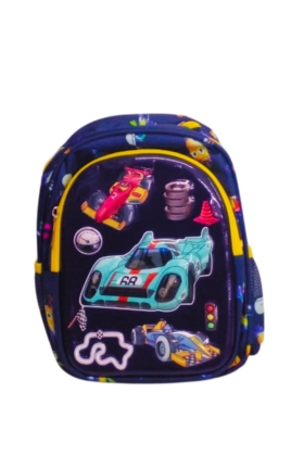 PRE SCHOOL BAG - SUPER CAR LIGHT BLUE - n/a - MKN0000000307